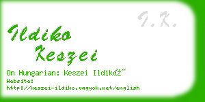 ildiko keszei business card